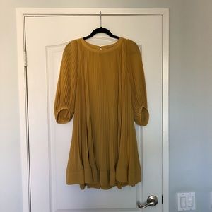 H&M Pleated Dress with Billowy Sleeves